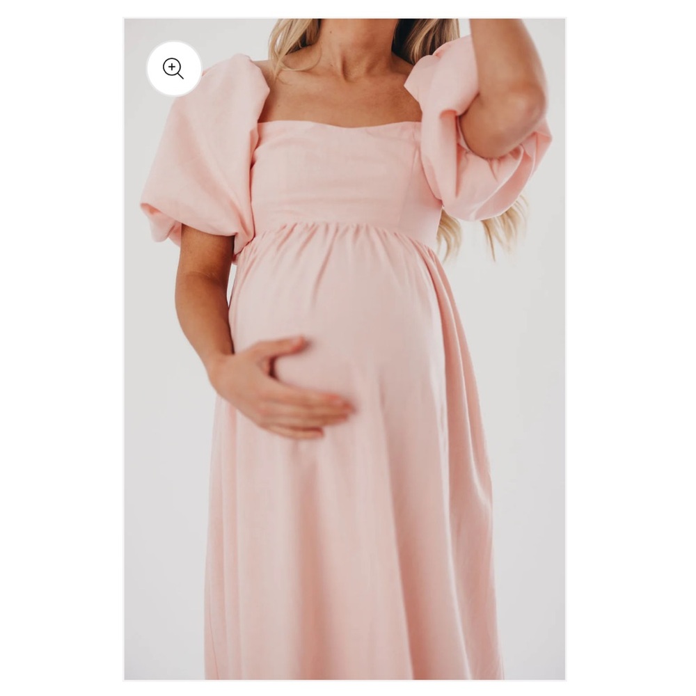 Hamilton Midi Dress in Pink - Bump Friendly/Maternity